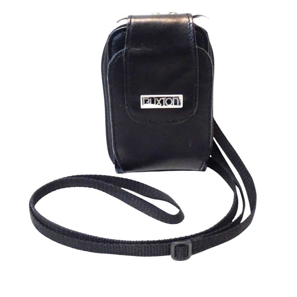 Buxton Black Wallet Organizer – Crossbody or Belt Loop